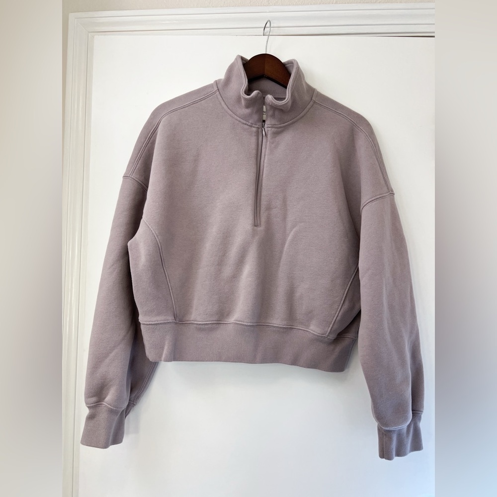 💜 Abercrombie Essential Sunday Half-Zip sweatshirt